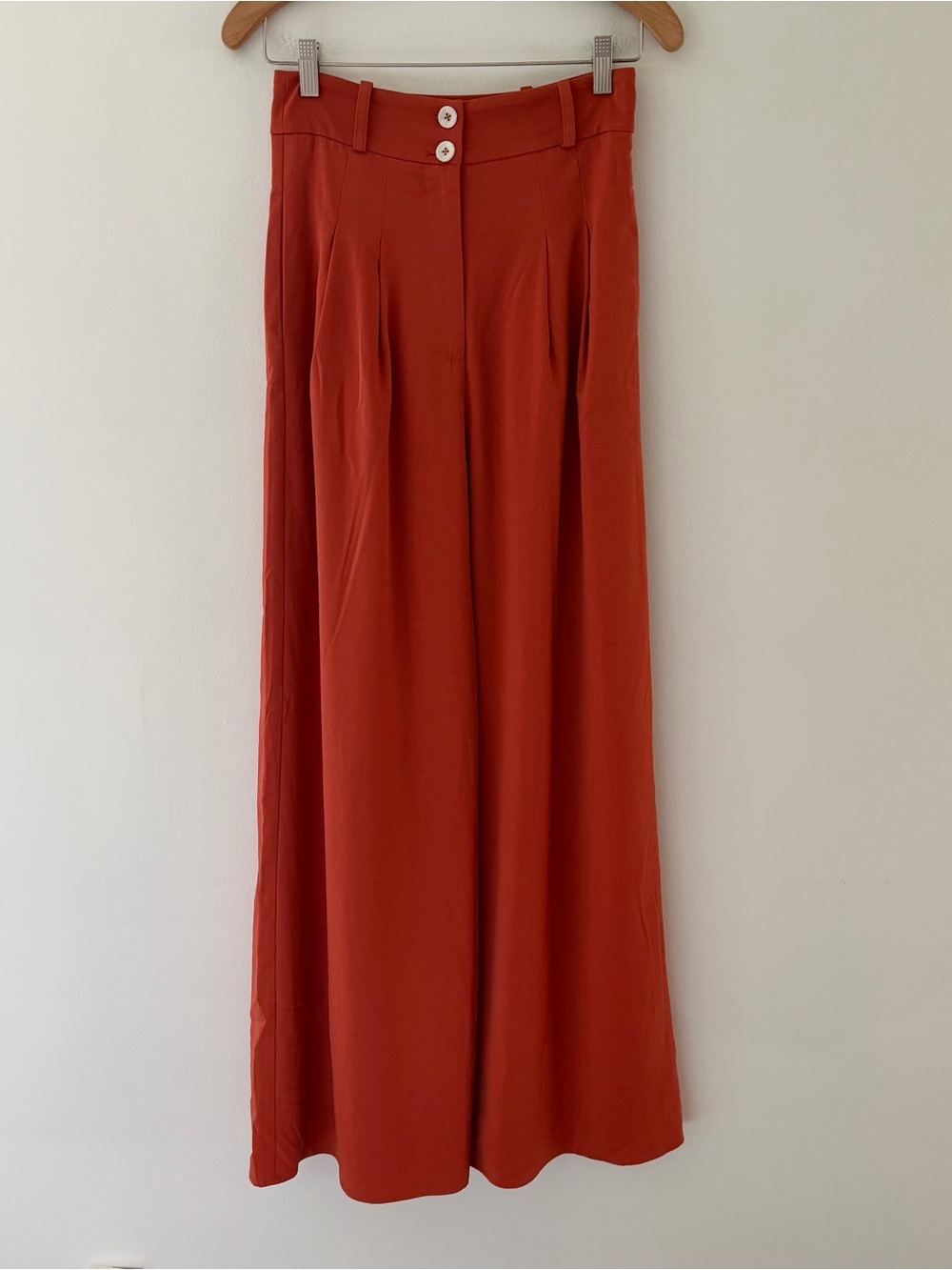 Song of Style Wide Leg Pants High Rise Pleated Orange Size Small